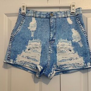 Printed Denim Women Shorts